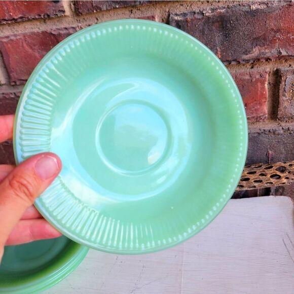 Fire-King Jadeite Saucer Plates (Set of 5) - Picture 6 of 16